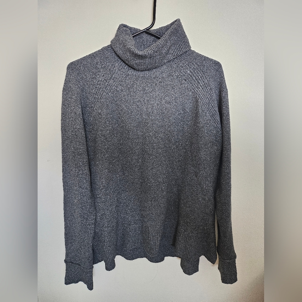 Gray Turtleneck Tunic Sweater